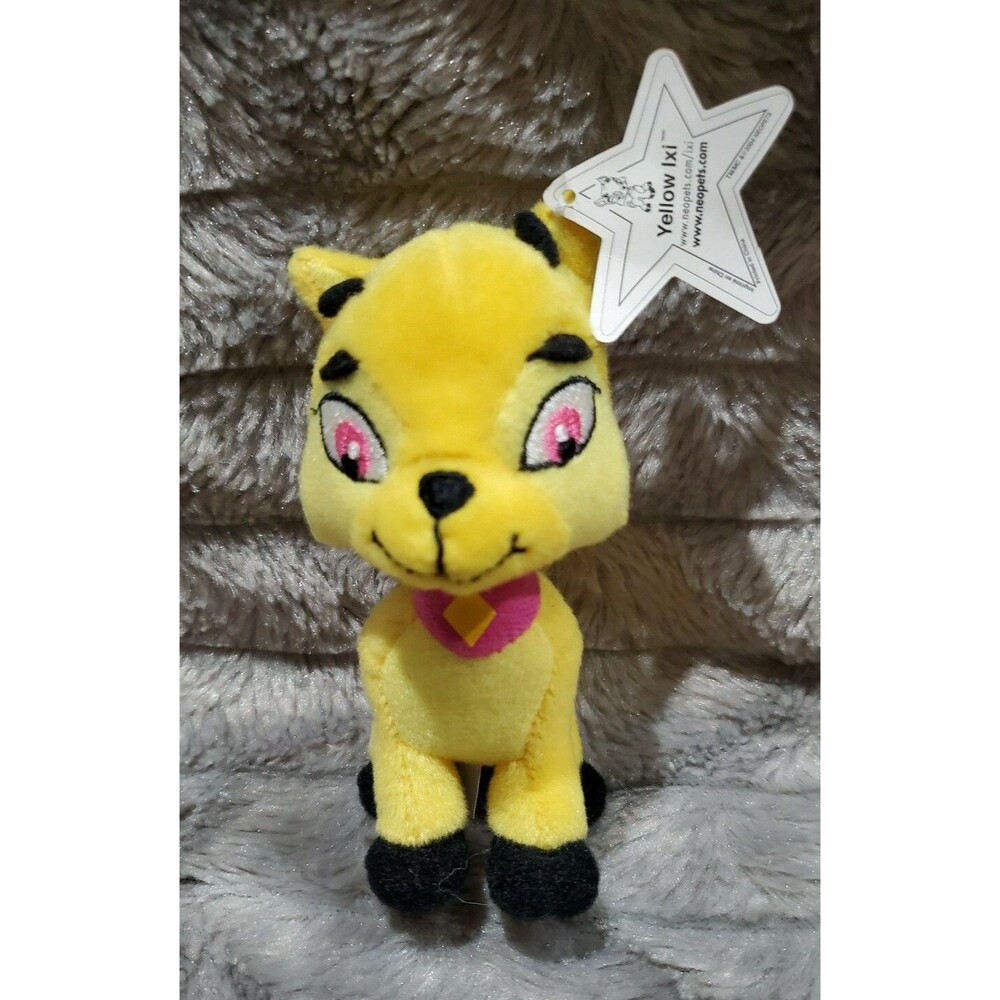 Neopets Yellow Ixi McDonald's Mini Promo Plush Stuffed Toy Goat 4"